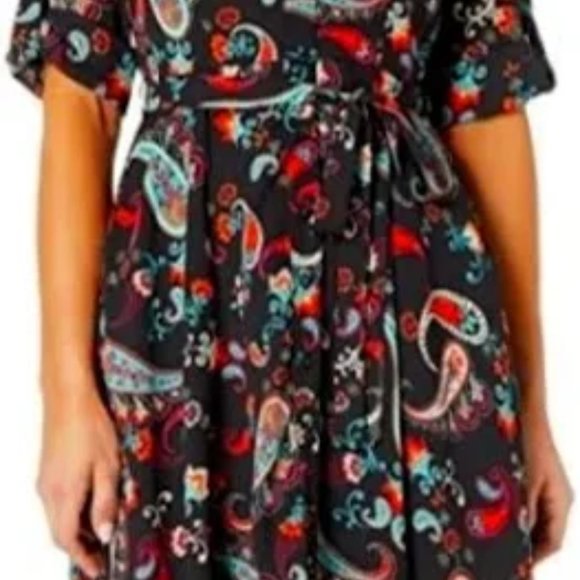 Nanette Lepore Dresses & Skirts - Nanette Lepore black teal print dress Size 14